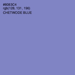 #8083C4 - Chetwode Blue Color Image